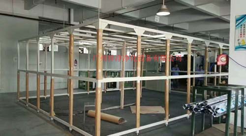 萬級(jí)潔凈棚制作現(xiàn)場(chǎng) 萬級(jí)潔凈棚制作現(xiàn)場(chǎng)